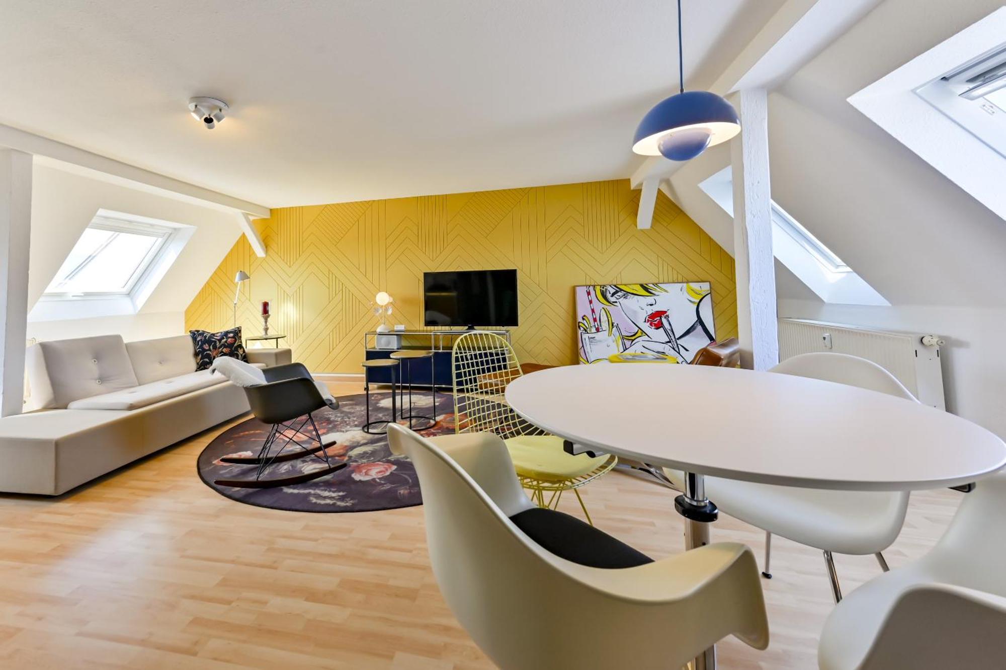 Premium Quartier Clara , Karl Und Fritz Auf Dem Kassberg Mit Eigenem Stellplatz Daire Chemnitz Oda fotoğraf