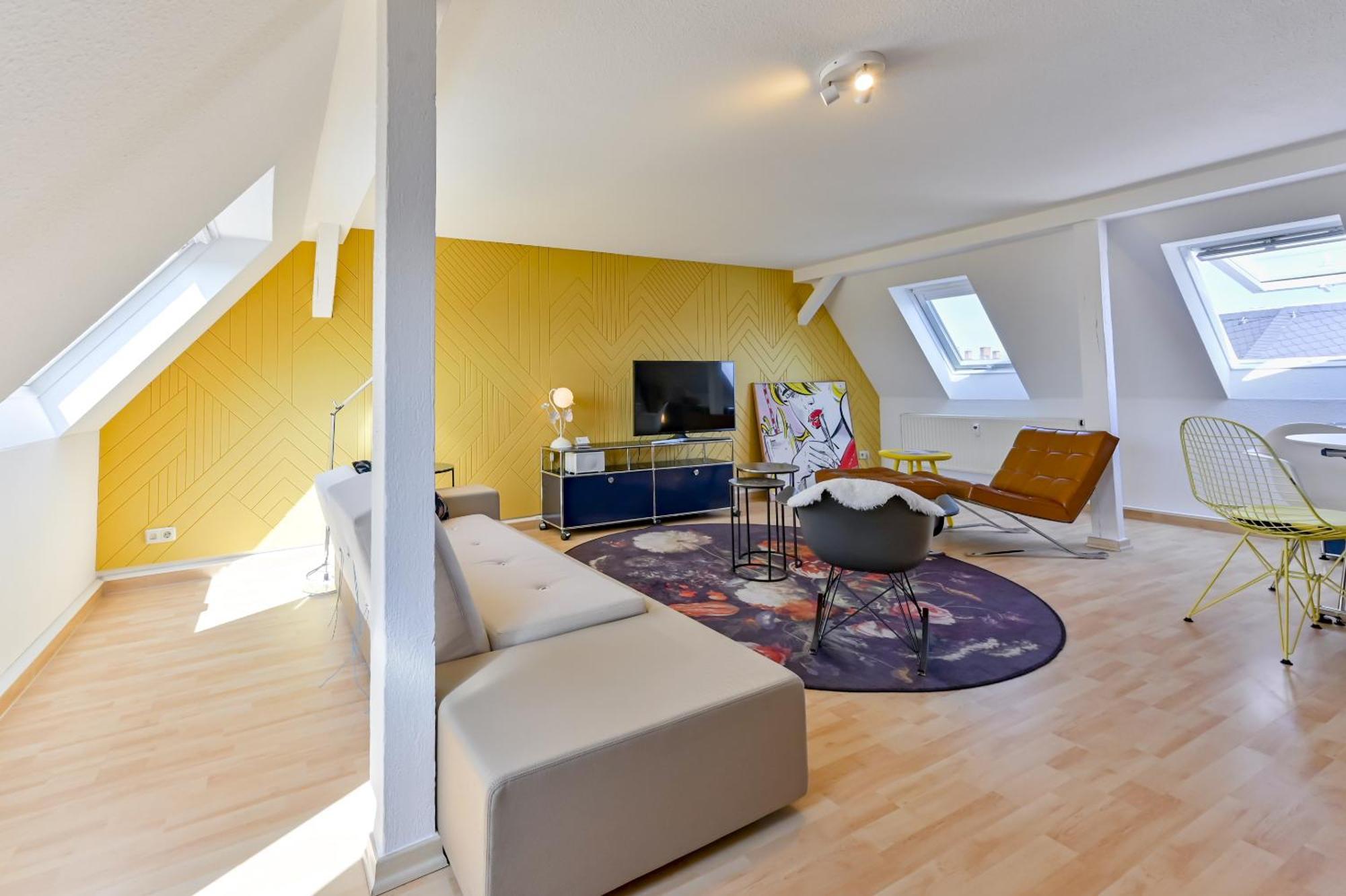 Premium Quartier Clara , Karl Und Fritz Auf Dem Kassberg Mit Eigenem Stellplatz Daire Chemnitz Oda fotoğraf